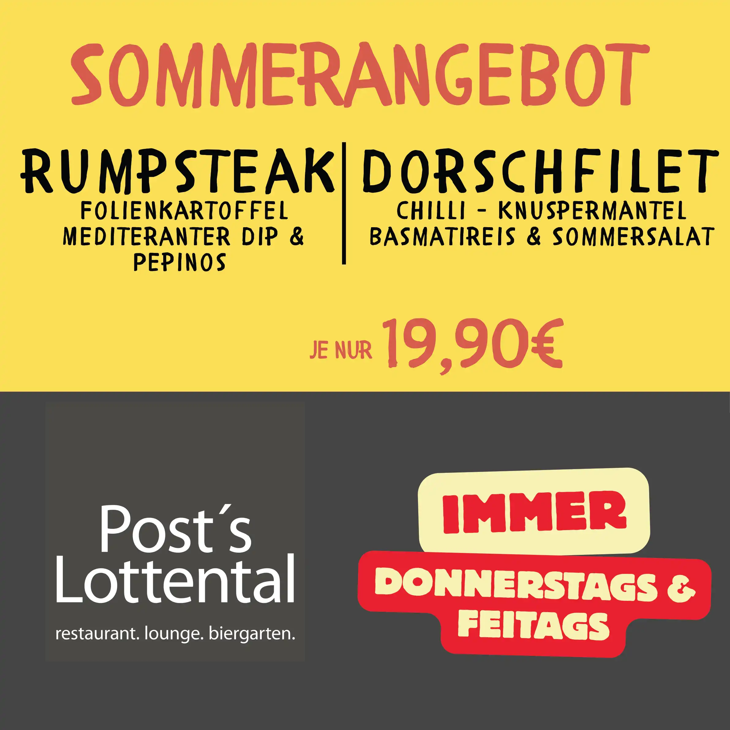 Pop up popup Posts Lottental Sommerangebot
