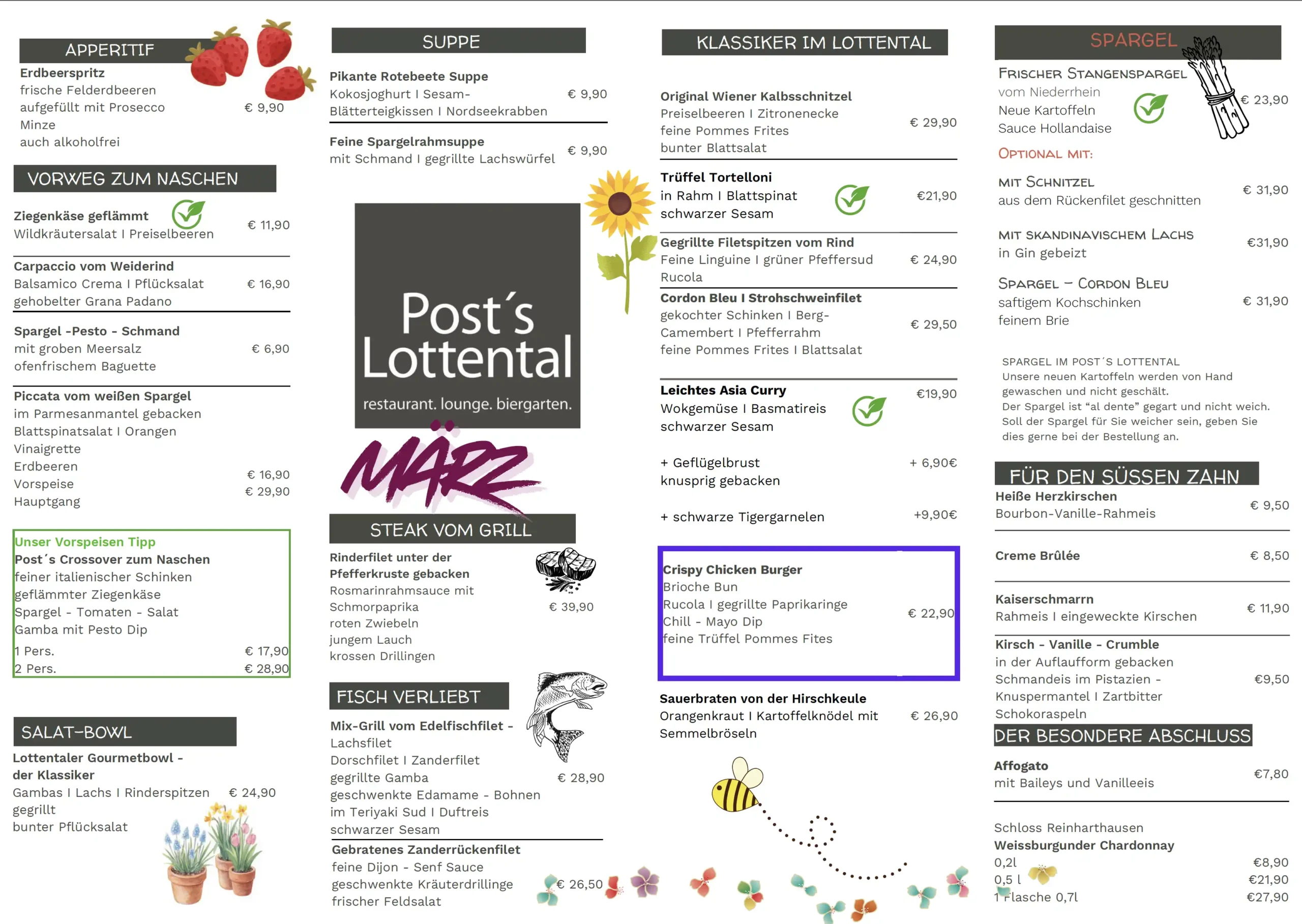 Posts Lottental Menü März 2026